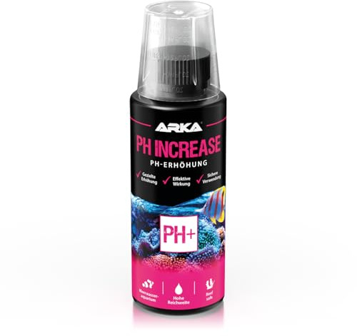 pH-Plus Meerwasseraquarium 118 ml - pH Increase Erhöhung pH-Wert | pH Erhöhung, stabilisiert Karbonathärte, Schleimhautschutz, mit Elektrolyten, für Riffaquarium, Salzwasser, Meerwasser