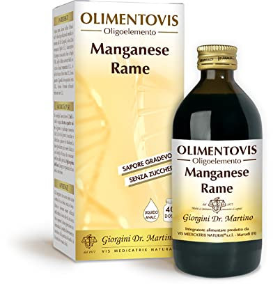 Dr Giorgini Integratore Alimentare, Manganese Rame Olimentovis Liquido Analcoolico - 200 ml