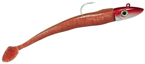 Hogy Twitcher + Paddle 20cm Gummifisch amberfarben, Gewicht:75g Jigkopf / 100g gesamt