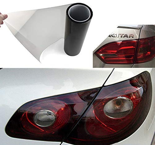 YAOBLUESEA 200x30cm Auto Car Headlight Taillights Tint film Self Adhesive Vinyl Wrap Sheets Black
