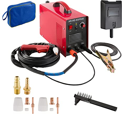 Arebos Plasmaschneider Cut40 | Plasmaschneidgerät bis 12 mm Schnitttiefe | IGBT Schweißgerät Plasma Cutter | Trennschneider | Kompakt | 230 V | 20-40 A | kein Starkstromanschluss nötig | inkl.Zubehör