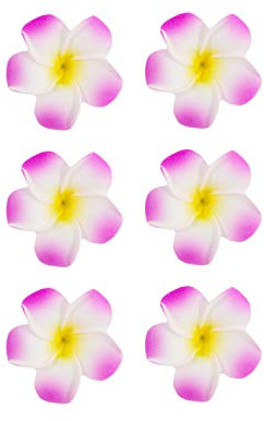 Oblique Unique® 6X Blumen Haarspangen Haarclips für Damen Haarschmuck Accessoires Sommer Garten Strand Hawaii Party Feier JGA Hochzeit Karneval Fasching - Farbe Wählbar (Pink)