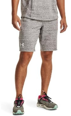 Under Armour Män UA Rival Terry kort, löparshorts tillverkade med supermjukt tyg, avslappnade träningsshorts med fickor