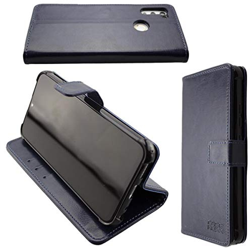 caseroxx Bookstyle Handytasche für Gigaset GS4 / GS4 Senior in blau – Klapphülle mit Kreditkartenfächern, Magnetverschluss, Standfunktion & Rundumschutz für Display und Gehäuse