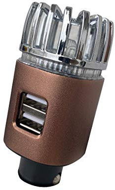 MCalle Purificador de aire para coche, ionizador, Dual USB, mate de cobre