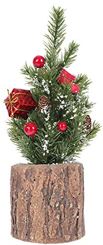 Amosfun 1pc Christmas Decoration Holiday Party Decor Bottle Brush Trees Small Xmas Tree Fake Christmas Tree Tabletop Decor Christmas Scene Adornment Resin Artificial Landscape Tree