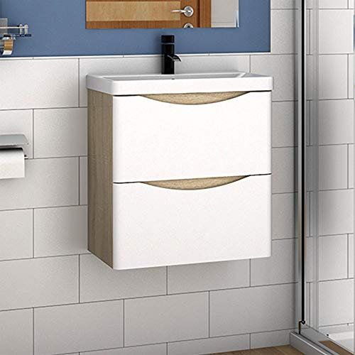 Aica Sanitär Badmöbel Set 50 cm Sofia Waschbecken mit Unterschrank Waschtisch