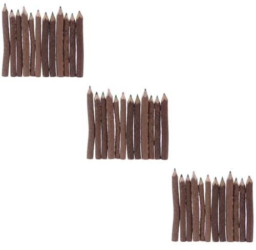 MAGICLULU Stk Holzstifte Bleistifte Aus Natürlichem Holz Schweißer-marker Schulbedarf Bleistifte Holz Holzbaum Rustikale Zweigstifte Buntstifte Für Künstler Hölzern Bambus Einstellen