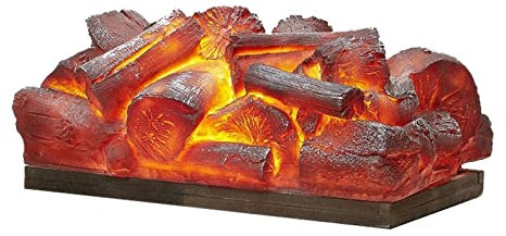 Water Vapor Fireplace 3D Simulation Flame 13.8 Inches Electric Fireplace Logs Mini Fireplace Insert Log Heater 8W Decorative Ornamental Fireplace Core Electric Fireplace Stove