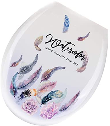 ABOOFAN Toilettensitzbezug U-förmig Aus Pp-material Für Toilettendeckel Geeignet Für Toiletten Einfach Zu Reinigen Kreatives Druckdesign Für Zuhause