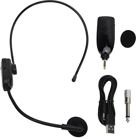Microfono 2.4G Auricolare Leggero Indossare la Testa Microfono Multiuso Cordless Microfono per Cantare Registrazione Vocale in Streaming Live
