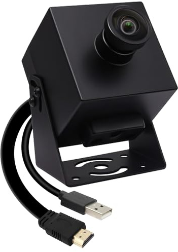 MMlove Caméra HDMI USB 4K UHD 30 fps Webcam USB/HDMI double sortie 100° grand angle H.264 zoom numérique 2x PC Streaming Web Camera USB Plug & Play pour Linux Windows Android Mac Raspberry Pi