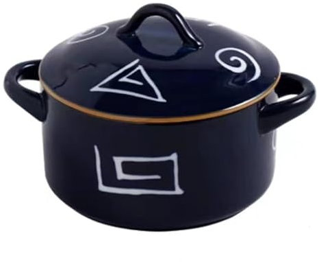 Cuencos grandes de cerámica, Cazuela de cerámica, cazuela de barro, platos for cazuela con tapa, cazuela, cuenco for sopa binaural, cuenco for fideos instantáneos, olla for sopa con personalidad creat