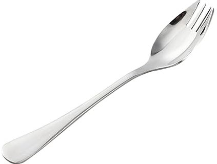 Happyyami Stainless Steel Dual-Purpose Spork Set Portable Salad Spoon and Fork for Camping Picnics and Instant Noodles