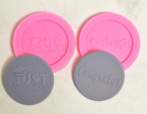 Graduation Mold Congrats Fondant Embosser Just Graduated Fondant Stamp Graduation Chocolate Candy Fondant Mold