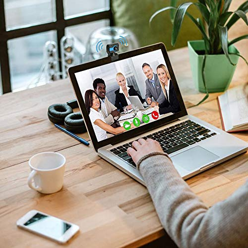 Webcam grandangolare, videocamera per videoconferenza con grande visuale, 640 x 480 Full HD, live streaming, webcam con microfono integrato, webcam USB per computer portatile e desktop, chiamate