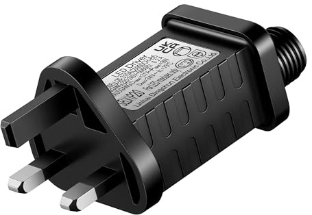 JIZZU Transformers for Christmas Lights, 31V 9W Transformer Plug, 9 Modes Christmas Lights Plug with Timer Function, IP20 Waterproof Replacement Power Supply Adapter for Xmas Lights, Fairy Lights