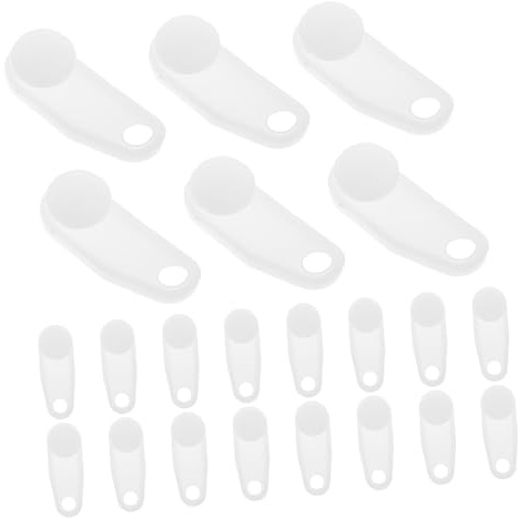 VALICLUD Set 30 Pezzi Ruote Scorrevoli per Tende in Plastica Bianco Funzione Silenziosa, Facile Sostituzione, per Armadi e Ristoranti