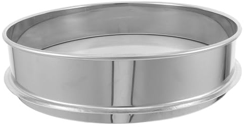 Hemobllo Filtro de Malla Redondo de Acero Inoxidable 20 CM para Cerámica y Alfarería Cedazo Fino para Esmalte y Lodo Colador Duradero para Filtrado Industrial y Manualidades