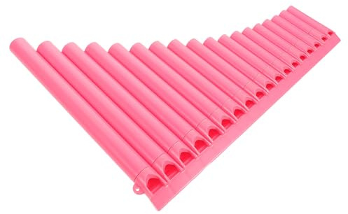 Hemobllo 16 Pipes Pan Pipe Instrument Pan Flute Comfortable Handling Outstanding Playing Effects Abs Resin Material Fashionable Cute Design for Music Classes