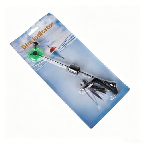 Alarma de pesca de 1 pieza para flash Indicador de mordida ABS Cuerpo ligero Clip plano para mayor sensibilidad Rojo Verde Amarillo 20x10x2cm Estilo europeo para pesca de carpas Fácil de usar para