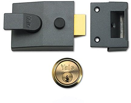Yale Locks 89DMGPB Deadlock Nightlatch DMG Brass Cylinder 60mm Backset (Boxed)