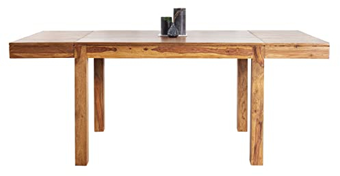 Invicta Interior Massiver Esstisch Pure 120-200 cm Sheesham Massivholz ausziehbar Holztisch Küchentisch mit Ansteckplatten