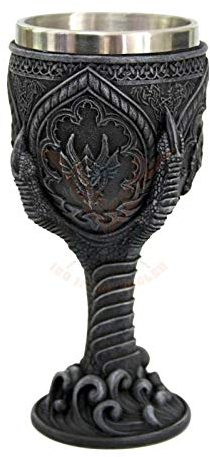 Unbekannt Drachen Weinkelch Drache Gothic Dragon Kelch Ritualkelch Drachenkelch