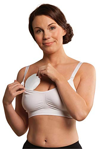 CARRIWELL waschbare Baumwoll-Stilleinlagen mit Naturseide, zuverlässiger Schutz vor Feuchtigkeit, heilende Wirkung, atmungsaktiv, wiederverwendbar, in Weiß, 6 Stück