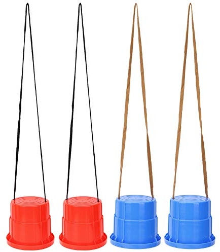 VGEBY Paar springende Stelzen Gehende Stelzen Outdoor Walker Spielzeug Balance Schuhe Spaß Sport Spielzeug für Kinder Kinder Balance Training(rot)