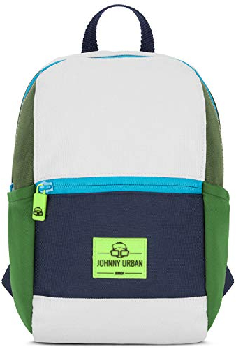Johnny Urban Rucksack Kinder Jungen & Mädchen Blau Grün - Junior Leo - Kinderrucksack aus recyceltem Material - Für 1 bis 3 Jährige - 4L - Wasserabweisend