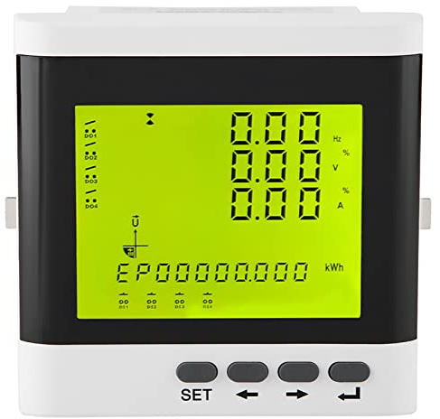 Medidor de potencia, multifunción, trifásico, programable, medidor de potencia eléctrica, amperímetro LCD digital, voltímetro para medir el voltaje y la corriente CA