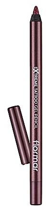 Flormar Extreme Tattoo Gel Pencil – tatueringseffekt eyeliner – intensivt pigmenterad glitter eyeliner penna – geleyeliner vattentät för ögonmakeup – 010 Dusty Plum