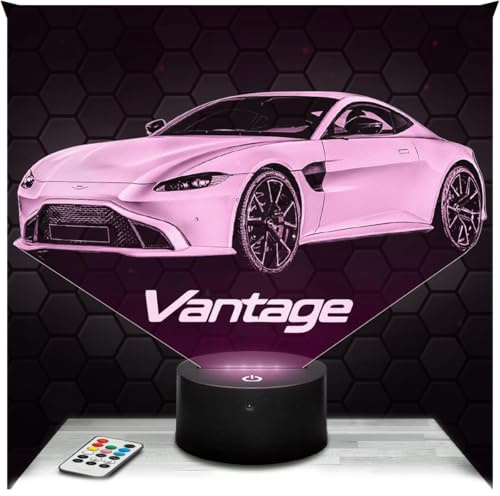 Lampephoto.fr - Lampada 3D Auto Supercar A. Martin Vantage, Luce Notturna Tattile Auto Supercar A. Martin Vantage, Illusione 3D Led, Idea Regalo di Natale per Ragazzi e Ragazze Lampada da Comodino TOP