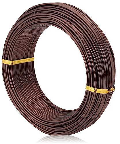 Bronze-1.5mm/16gauge-Anodized Aluminum Bonsai Training Wire 250g Large Roll,Many Size to Choose,KSVZS Bendable Metal Wire for Crafts,Sculpting,Armature and Daily Use,Necessities for Family