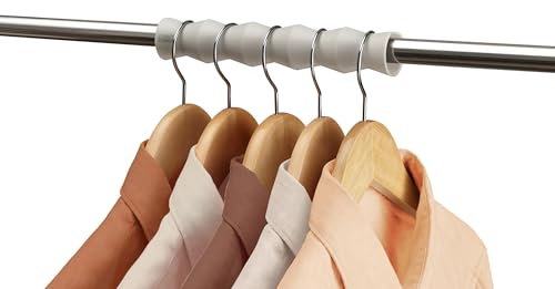 Joseph Joseph Orderly Kleiderstangen Abstandshalter 2pk, für Hemden, Röcke und Hosen, Kleiderbügel und Garderobe Stangen Organizer, Ecru