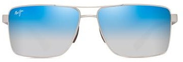 MAUI JIM PIHA blue silver piha matte si Sunglasses Unisex Standard, Standard, Unica