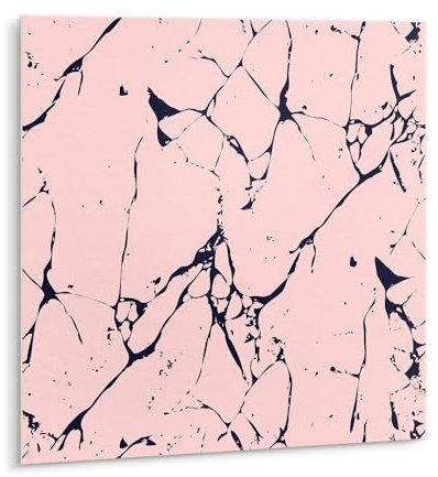 Tulup 9x30x30cm Wandfliesen Wasserdicht Fliesen Selbstklebend für die Küche Fliesenaufkleber PVC Badezimmer - Cartoon rosa Marmor