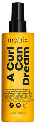 Matrix A Curl Can Dream Scrunch and Go Leave-In Treatment for Waves, Anti-Frizz and heat protection, weightless definition 250ml