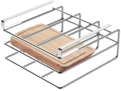 WJnflQN Schneidebrett-Halter - Schneidebrett-Organizer für Schrank, ohne Bohren, mit Haken