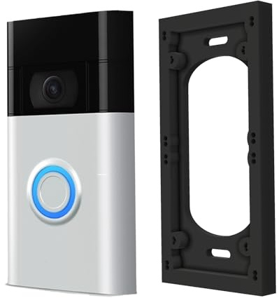 GESTECH Wall Spacer Mount Bracket for Video Doorbell 2nd Generation, 2, 3, 3 Plus, 4, Battery Models Plus & Pro and All-New Video Doorbell (2024) (10mm Wall Spacer)