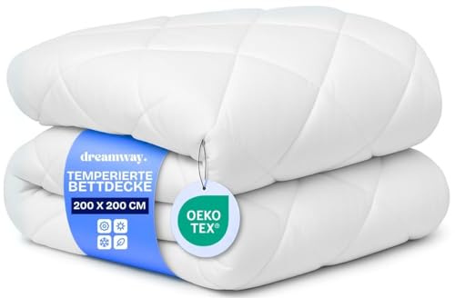 DREAMWAY - Edredón Cama 120 Entretiempo, Relleno Nórdico 200x200 cm de Fibra 300 gsm-Edredon Nordico Cama 120x200, Ligero, Suave, Transpirable para Otoño e Invierno