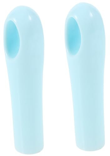 Healvian 2Pcs Broom Handle Rod Tube Sleeve Sturdy Plastic Grips Universal Fit for Brooms Mops Dustpans Hangable Design Easy Replacement Blue Comfortable for Cleaning