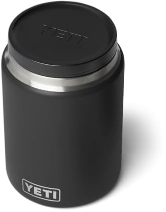 YETI Rambler Food Jar, Contenitore in acciaio inox con isolamento sottovuoto con coperchio sigillato MagVent, Nero, 0,71 L