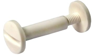 Viti Sepolte in Plastica (Nylon 6.6), Taglio a Cacciavite per Assemblaggio e Rilegatura, per Uso Industriale e Domestico - H10 - Bianco - 40 pezzi - Plastic Hardware Store