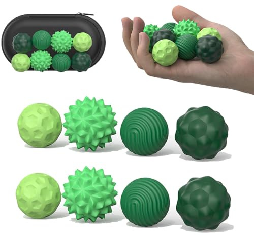 Bambebe 8PCS Silicone Magnetic Balls Fidget Toys for Adults & Teens, Stress Relief Sensory Toys for Autism ADHD Anxiety, Fun Textures Gadgets, Office Desk Toy for Women Men Teen