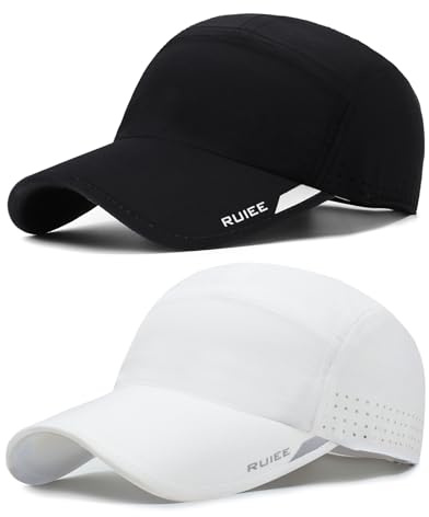 TAGVO 2 Confezioni Cappello da Baseball Asciugatura Rapida Uomo e Donna, Cappello da Corsa Leggero e Traspirante Pieghevole per Sport all'aperto, Anti UV Visiera Berretto Cappello da Sole da Estivo