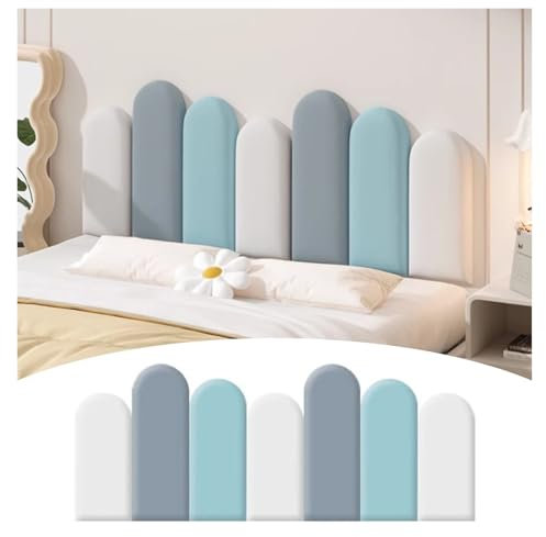 KUANGGE Tête de lit autocollante, Rembourrage Mural Anti-Collision, Panneaux muraux en Tissu rembourré pour Chambre d'enfant (multicolore-01, 120 x 55 cm)