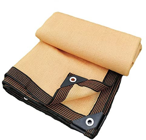 Shade Netting for Patio Sunshade Canopy Outdoor Sun Shade Sail Hdpe 80% Uv Block 1M 2M 3M 4M 5M 6M 7M 8M 9M 10M Custom Size Sunblock Cloth, Beige, L*W - 4 m * 4 m