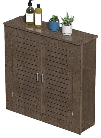 ​​Fireproof Safety Cabinet for Manifold & Meters | Utility Valve Cover Box | Hides Gas Pipes, Water Valves | Easy Install(Brown,50x70x20cm)